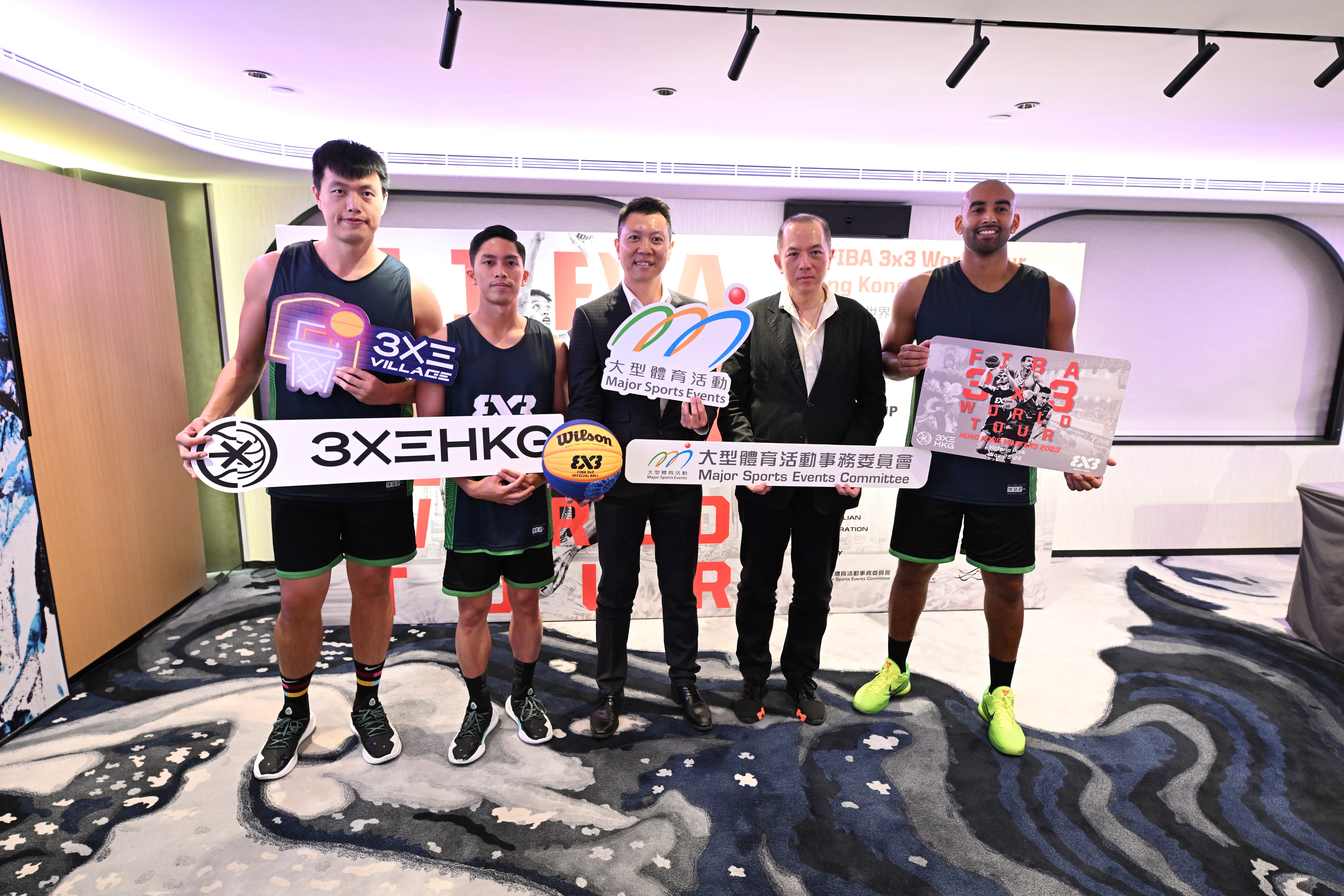 圖一：FIBA 3x3 世界巡迴賽 — 香港大師賽 2023 於 11 月 7 日在香港栢寧酒店舉行新聞發佈會